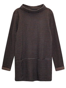 Seasalt Size 10 12 Navy Mix Mawgan Porth Sweatshirt Tunic TOP Pockets RRP £59.95 - Picture 1 of 1