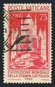 Vatican 51,used.Michel 55. Catholic Press Conference.Allegory of Church,Bible. - Picture 1 of 1