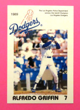 1989 LA PD Crime Prevention card, Los Angeles Dodgers - ALFREDO GRIFFIN