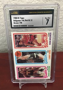 1980 Topps 198 31 146 Larry Bird Rookie  Bridgeman/Brewer CSG 7