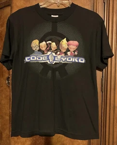 EUC Code Lyoko Vintage Shirt Y2K Anime TV Show Youth Large Black Graphic Tee - Picture 1 of 10