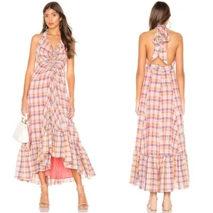 NWT Free People Rainbow Dreams Ruched Maxi Dress Size 2 - Picture 1 of 8