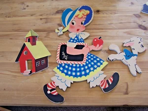 VTG 1950s Dolly Toy Co Mother Goose Pin-Ups Mary Had A Little Lamb Nursery Decor - Picture 1 of 7