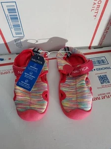 Nautica Kids Kettle Gulf Protective Water Sandals Pink Rainbow Size 11 #00u - Picture 1 of 4