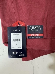 Size 38 Chaps Washed Red Shorts Brand New with Tags - Picture 1 of 4
