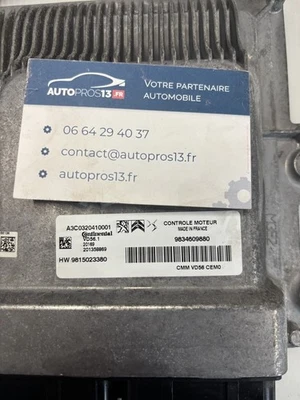CALCULATEUR MOTEUR ECU 9834609880 HW9815023380 A3C0320410001 VD56.1 - Photo 1/4