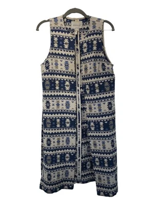 Women's BCBG Generation Tweed Long Vest Western Open Front Size Small - Image 1 of 4