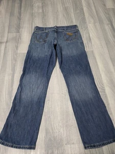 Wrangler Retro Relaxed Boot Cut Denim Blue Jeans Mens 38 X 34 - M2319 - Picture 1 of 5
