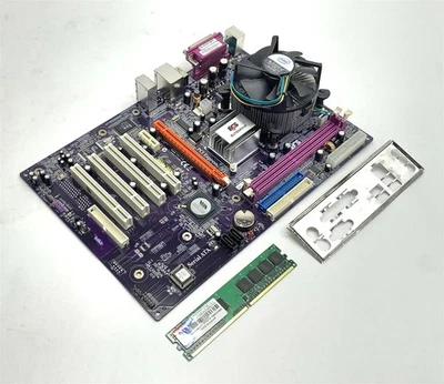 ECS ELITEGROUP PT890T-A Motherboard LGA 775 ATX Pentium 4 3.00GHz 512MB DDR2 I/O - Image 1 of 4