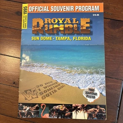 Programa oficial de recuerdos de la WWF Royal Rumble 1995, Bret Hart, diésel, Undertaker Foto 1 de 4