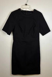 Banana Republic schwarzes Etuikleid Damen 10 Kurzarm Karriere schick minimalistisch - Bild 1 von 14