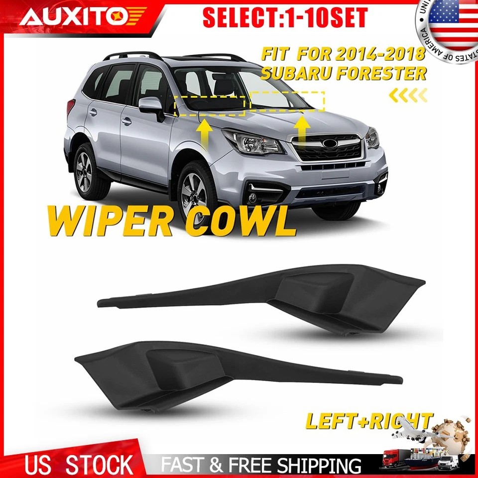 LH RH Cowl Panel End Caps Fit 14-18 Subaru Forester Windshield Wiper Area 2-20X - Image 1 of 4