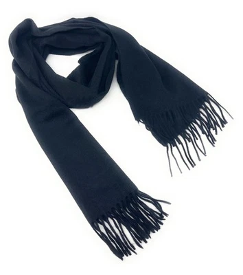 Sciarpa invernale unisex 70% cashmere 30% lana - Nero - Immagine 1 di 2