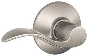 SCHLAGE Hall & Closet Lever Set Accent Satin Nickel - Picture 1 of 3