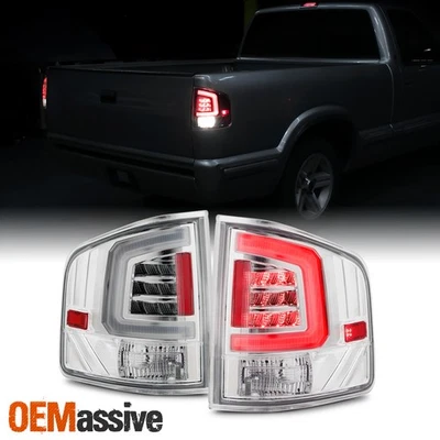 For 1994-2004 Chevy S10 Pickup GM Sonoma 96-00 Isuzu Hombre LED Chrome TailLight - Изображение 1 из 4