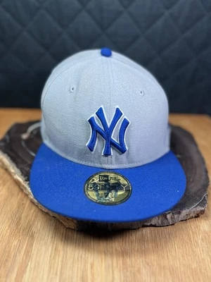 New York Yankees Men's New Era 59Fifty Baseball Cap Gray And Blues Size 7 3/8 - Image 1 of 4