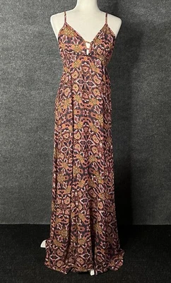 Maxi Vestido Boho Billabong Cuello en V Talla Grande 5342 Foto 1 de 4