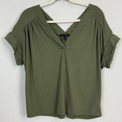Blusa Banana Republic Factory Verde Oliva Doble Cuello en V L Foto 1 de 4