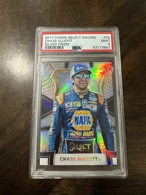 2017 Chase Elliott RC PSA 9 Rookie Select Racing #52 Silver Prizm - Image 1 of 2