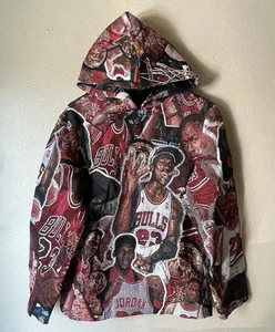 Michael Jordan Chicago Bulls GOAT All Over Print Tapestry Hoodie J2080 - Bild 1 von 9