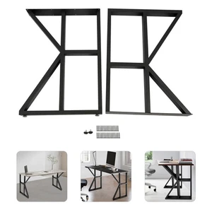 2PCS K-Shaped Desk Legs, Metal Table Legs Black 20*28 in Capacity About 200kg - Picture 1 of 17