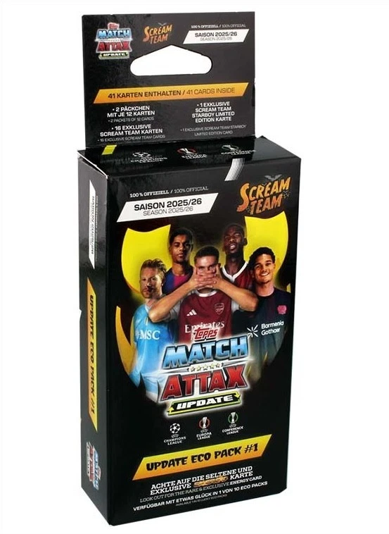 Topps MATCH ATTAX UCC 25/26 Champions League 2025/2026 Update Pack - Scream Team - Image 1 of 1
