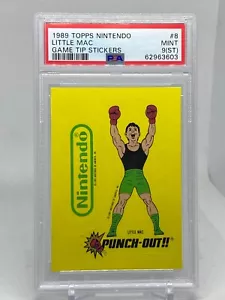 1989 Topps Nintendo Little Mac #8 MINT RC Mike Tyson's Punch-Out PSA 9 (ST) - Picture 1 of 2