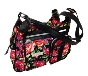 Lily Bloom Four Poster Satchel Laura Romantic Rose Blossom Print - Picture 1 of 11