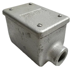 Crouse-Hinds FD-2 Condulet Single Gang Gerätebox 3/4" Nabe mit DS100G Abdeckung - Bild 1 von 4