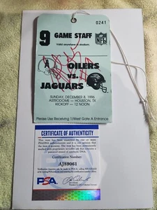 Houston Oilers Medienpass Steve Mcnair - Bild 1 von 2