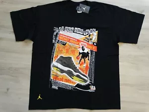 VINTAGE NIKE AIR JORDAN MEN'S T-SHIRT ,BRAND NEW WITH TAG, SIZE XL, BLACK #33 - Picture 1 of 7