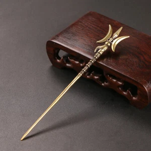 13.6*2.3cm Ancient Weapon Hairpin Tea Needle Copper Cigar Dredger Needle Blockag - Picture 1 of 2