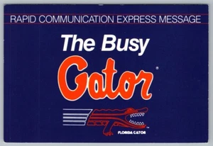Postkarte Gainesville FL Universität von Florida beschäftigt Gator Express Nachricht - Bild 1 von 2