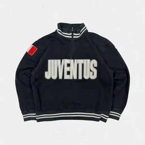 Vintage Juventus 2008/09 football quarter zip spell out sweatshirt black medium - Picture 1 of 5
