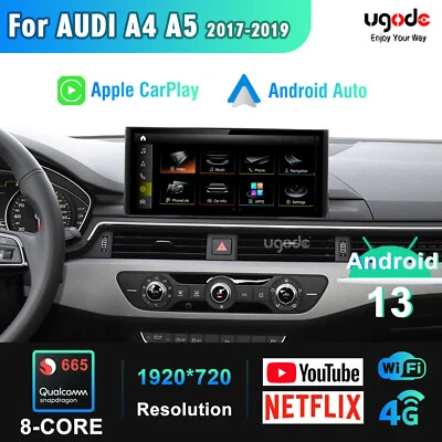 10,25 " Apple Carplay Bildschirm Für AUDI A4 A5 B8 B9 Android 13 Auto Radio 128G - Bild 1 von 4