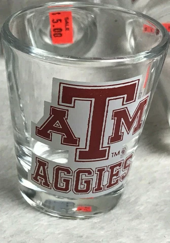 Texas A&M Aggies 2 oz Shot Glass NEW Cover
