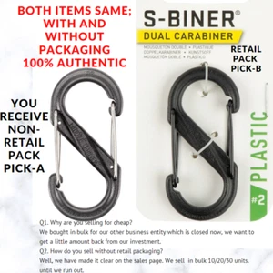 S-Biner Nite Ize #2 Carabiner Blk 20 Units Authentic Non-Retail Packaging - Picture 1 of 4