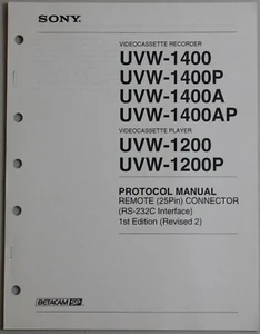 Manual - Sony UVW-1400/UVW-1200 Protocol Manual - English - Picture 1 of 1