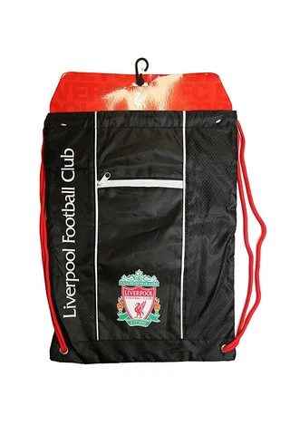 Liverpool Cinch Bag Sack  Soccer Book  Backpack Authentic Official Black Cover