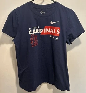 Nike St Louis Cardinals MLB Baseball Team Navy Blue Short Sleeve T-Shirt (L) - Picture 1 of 4