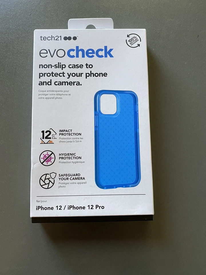 Tech21 Apple iPhone 12/iPhone 12 Pro Evocheck 2 - Blue NIB - Image 1 of 2