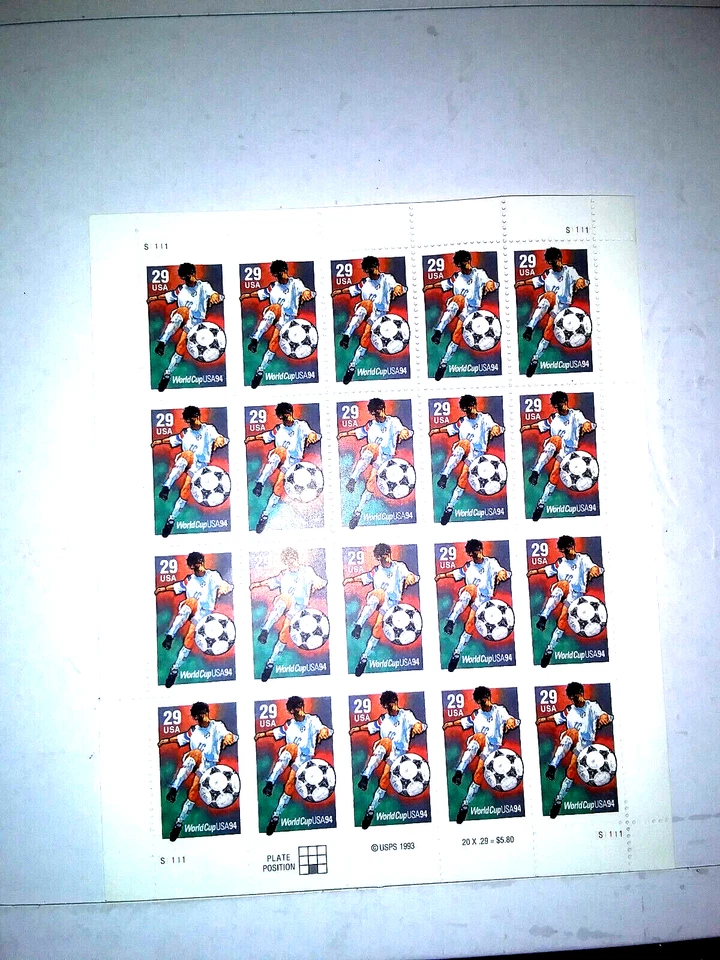 US Stamps /Postage/ Sheet Sct #2834 World Cup Soccer  MNH F-VF .04OG  FV $5.80 - Image 1 of 1
