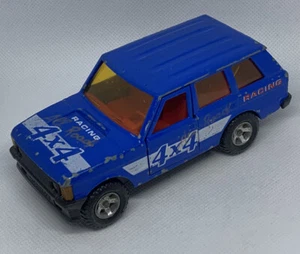 MAJORETTE Blue Range Rover Racing 4x4 Vehicle 1/36 Scale ECH - Orange Windows - Picture 1 of 7