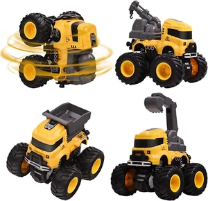 Construction Truck Toy Push and Go Car Toys for Boys and Girls, Friction Powered - Picture 1 of 12