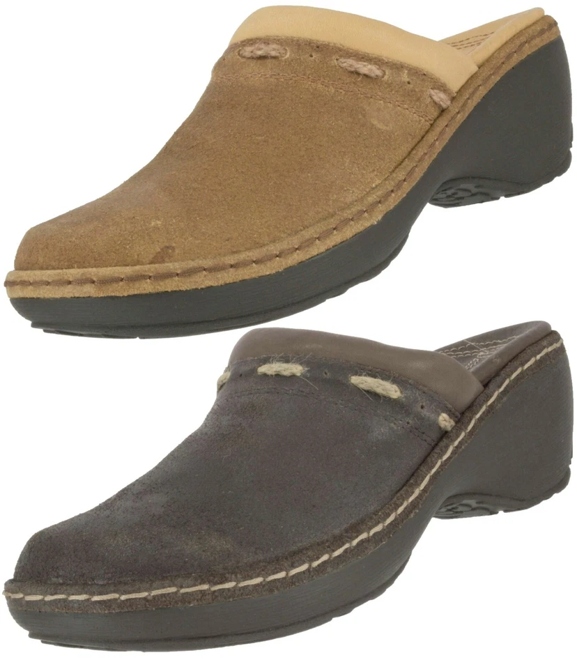 MUESTRA COLOMBIA BL2276 MUJER CHLOE CUERO CUÑA DESLIZABLE MULA ZUECO ZAPATOS US 7 Foto 1 de 1