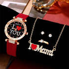 Love Dial Womens Quartz Watch Jewelry Set
