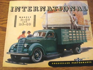 1940 International Harvester D-40 DS-40 Truck Brochure Xlnt 24 pgs - Picture 1 of 13