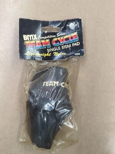 New Old Stock 1983 Team Cycle Single Stem BMX Pad - Ashtabula - Old School Black - Picture 1 of 6
