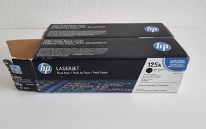 Cartouche de toner noir LaserJet HP 125A neuve d'origine double pack CB540AD - Photo 1/5