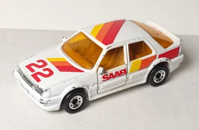 Matchbox loose Saab 9000 #22 white - Image 1 of 4